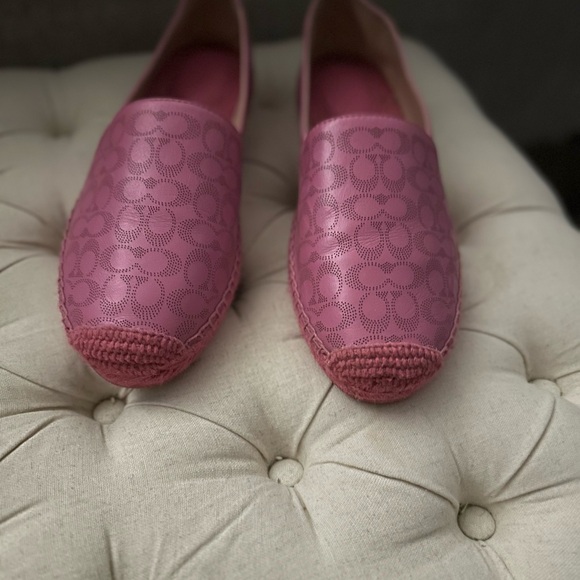 Pink coach espadrille shoes. Size 9.5. Worn only once. Smoke free home. - Picture 4 of 4
